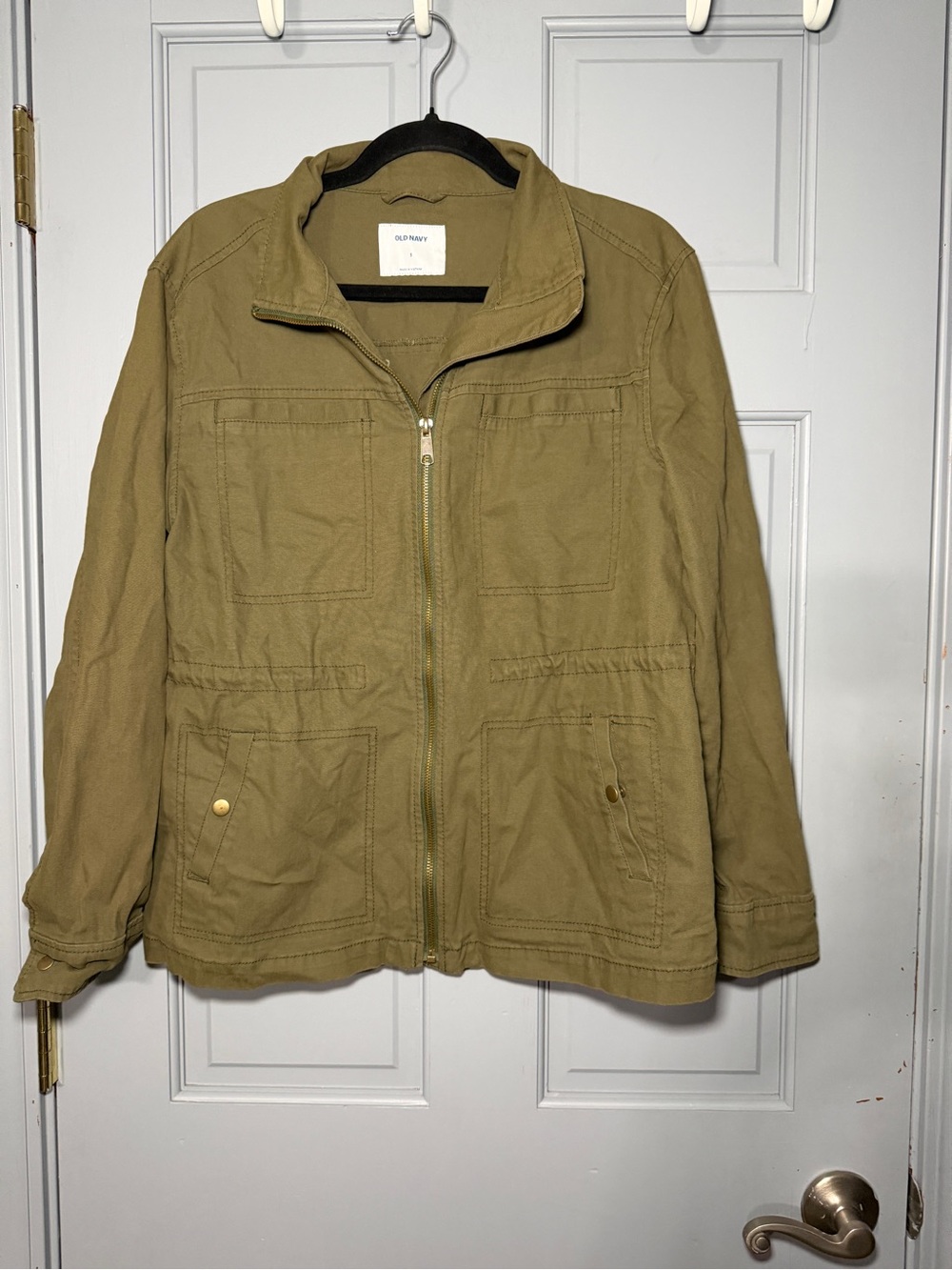 Old Navy Olive Utility Jacket in Khaki Green